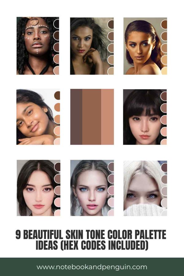 8 Beautiful Skin Tone Color Palette Ideas: Hex Codes Included