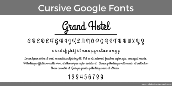 25 Best Cursive Google Fonts (With Examples)