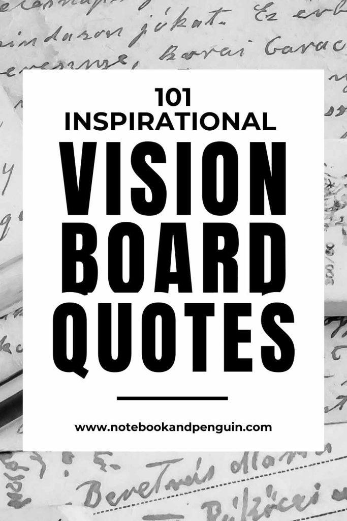 Vision board quotes Pinterest Pin