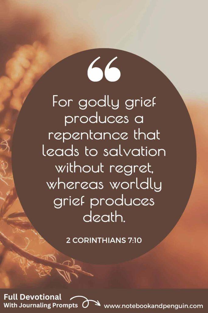 2 Corinthians 7:10 Journal Prompts Pinterest Pin