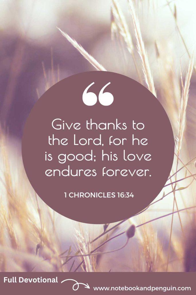 Chronicles 16v34 Pinterest Pin