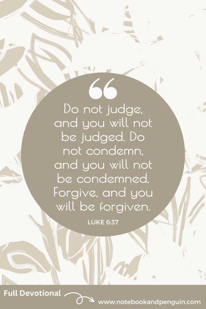 Luke 6:37 Devotional Pinterest Pin
