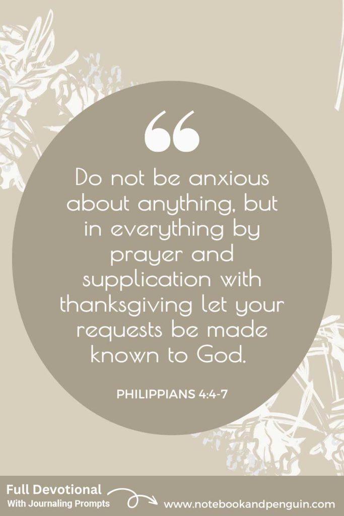 Philippians 4:6-7 Devotional Pinteres Pin With Journaling Prompts