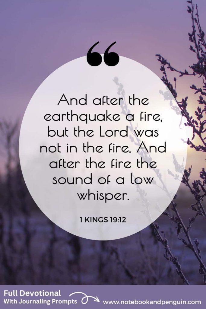 Devotional: Hearing God's Still Small Voice