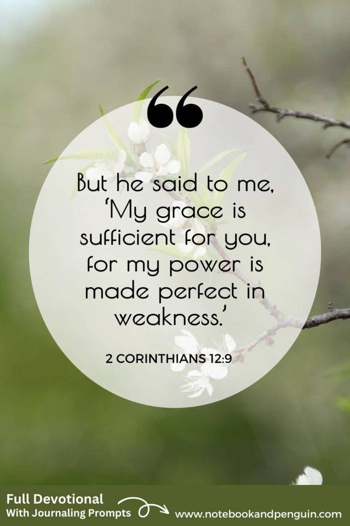 2 Corinthians 12:9 Pinterest Pin
