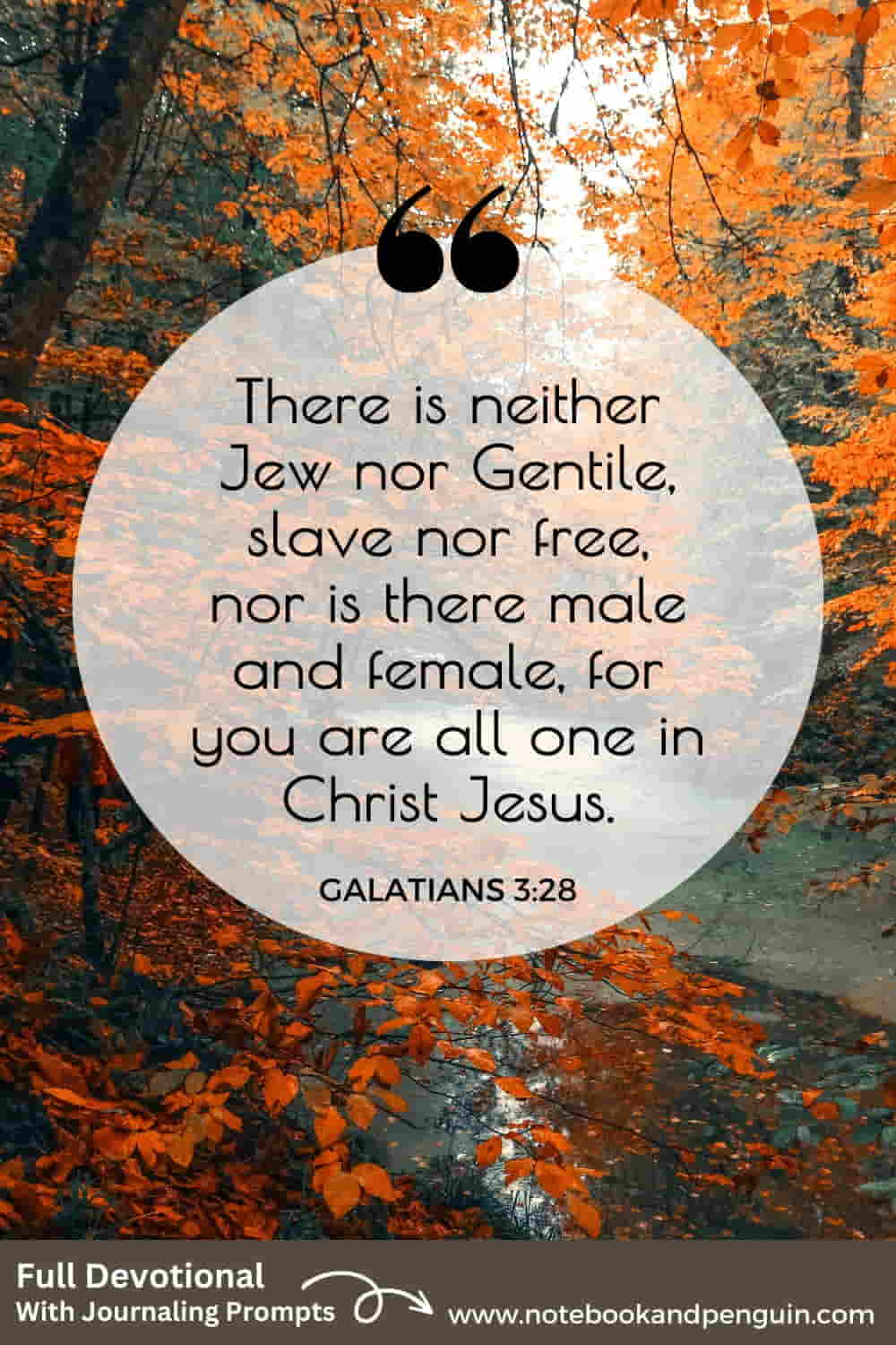 Galatians 3:28 - Unity in the church devotional pin