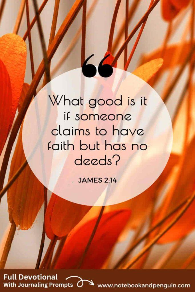 James 2:14 - Faith In Action Devotional Pinterest Pin