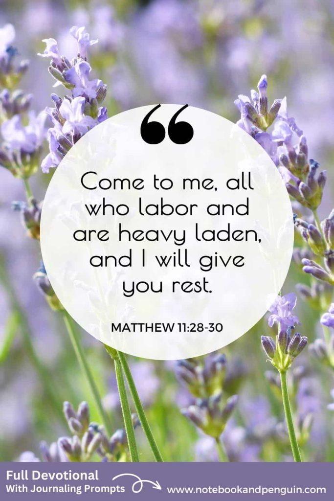 Devotional for tiredness and exhaustion