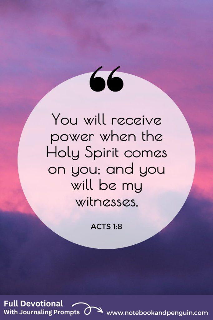 Acts 1:8 Devotional Pinterest Pin
