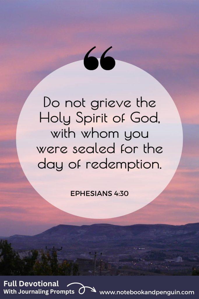 Do Not Grieve The Spirit Devotional Pinterest Pin