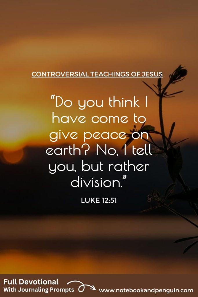 Jesus brings division Pinterest Pin
