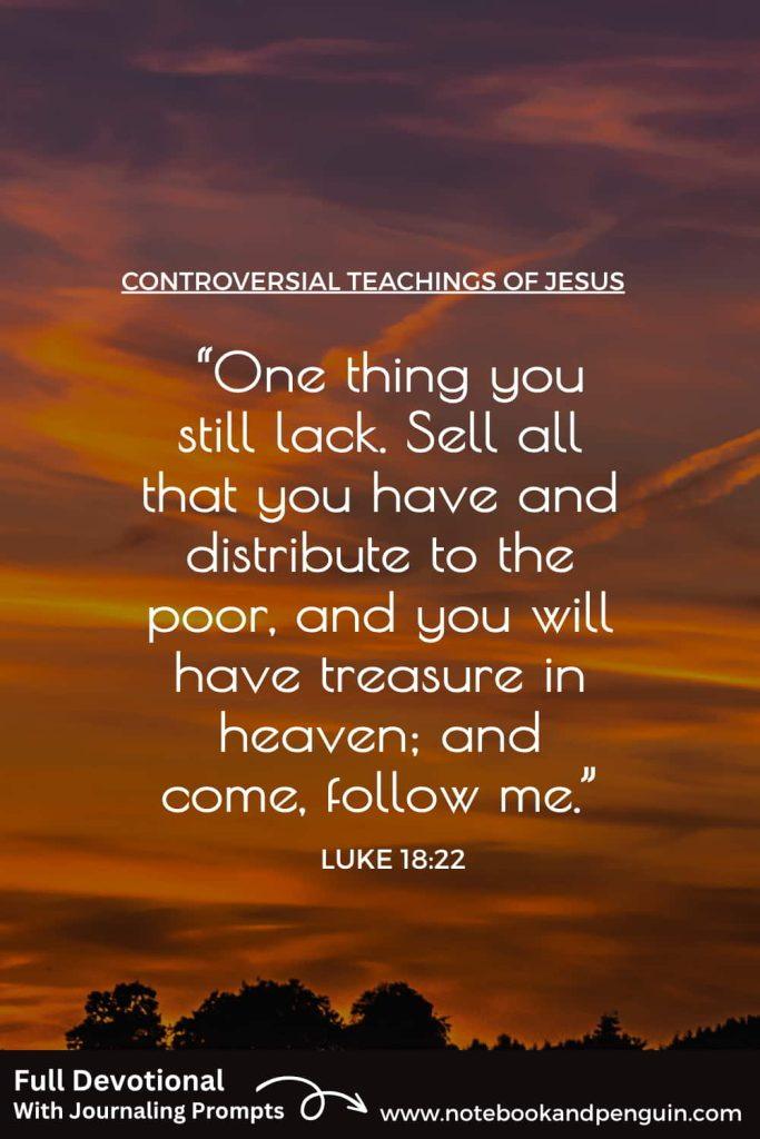 Sell all you have devotional Pinterest pin