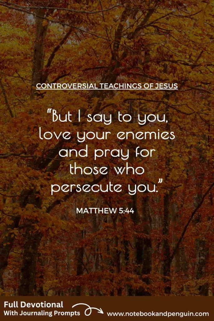 Love your enemies devotional pin