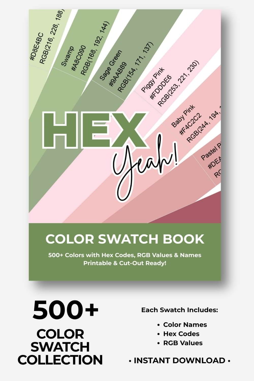Hex Color Code Printable  PDF Book