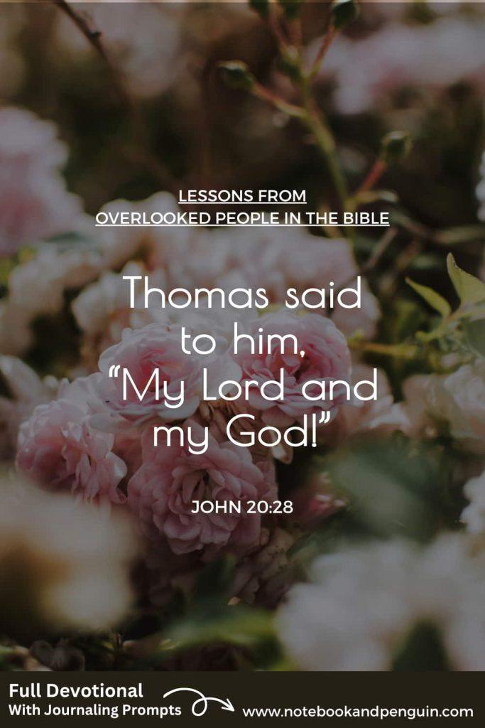 Lessons from doubting Thomas