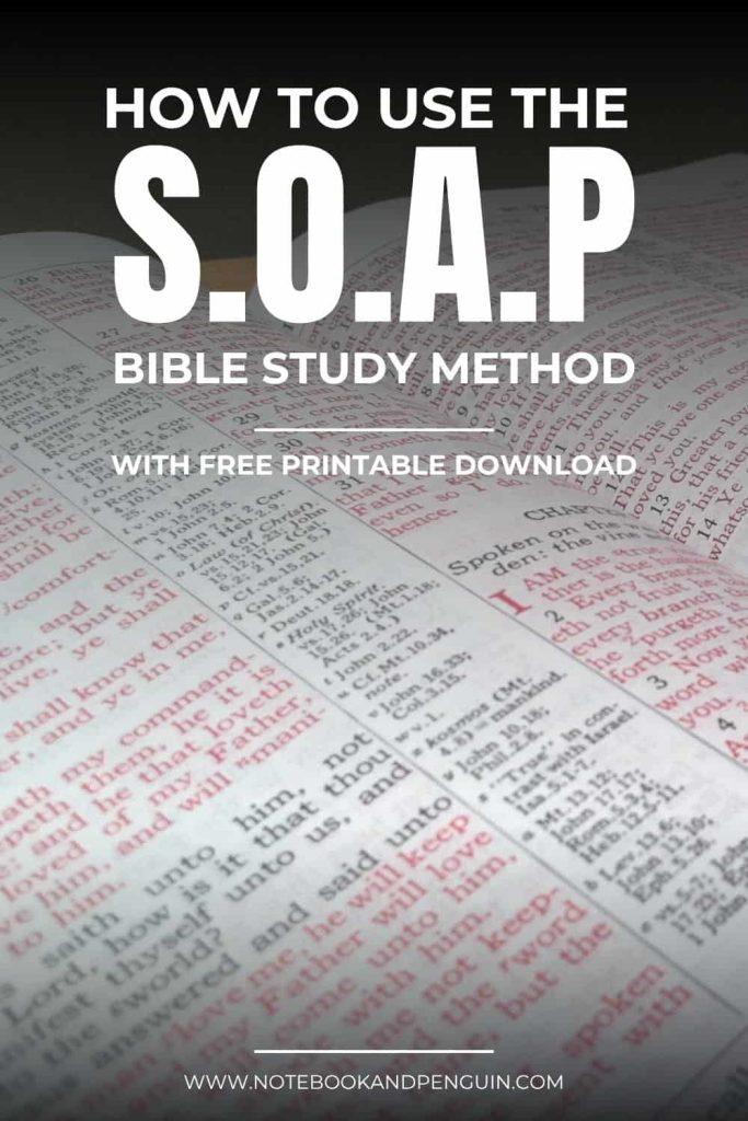 SOAP Bible Study method Pinterest Pin