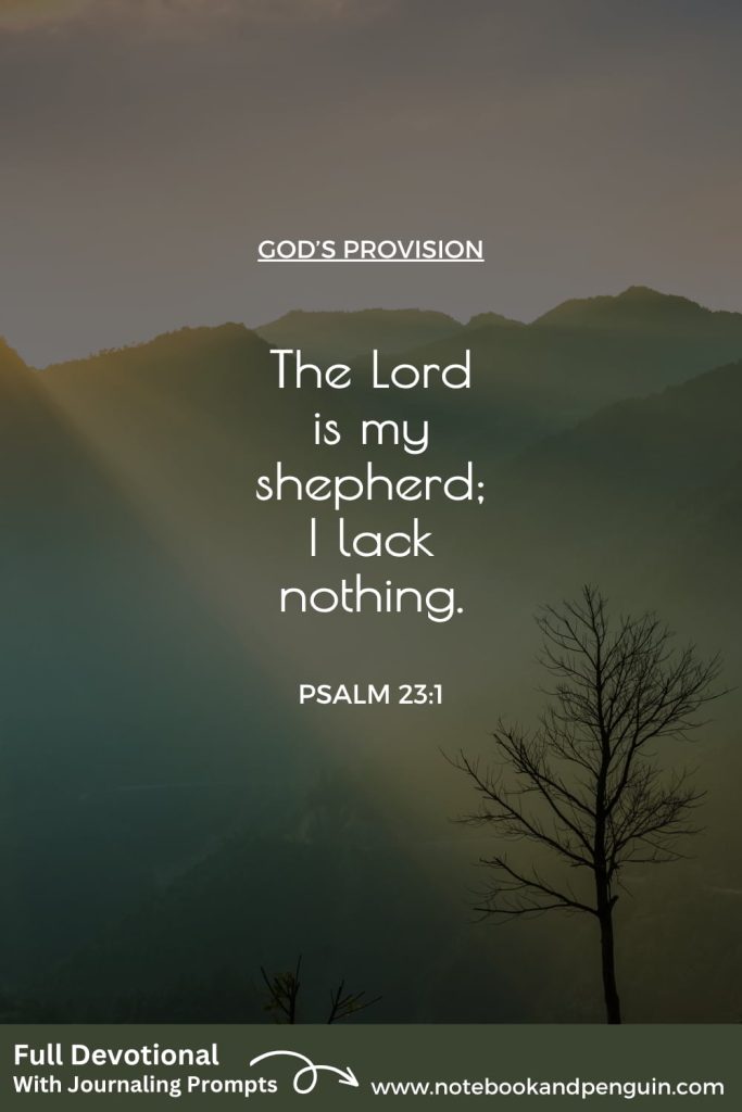 The Lord Is My Shepherd Devotional Pin