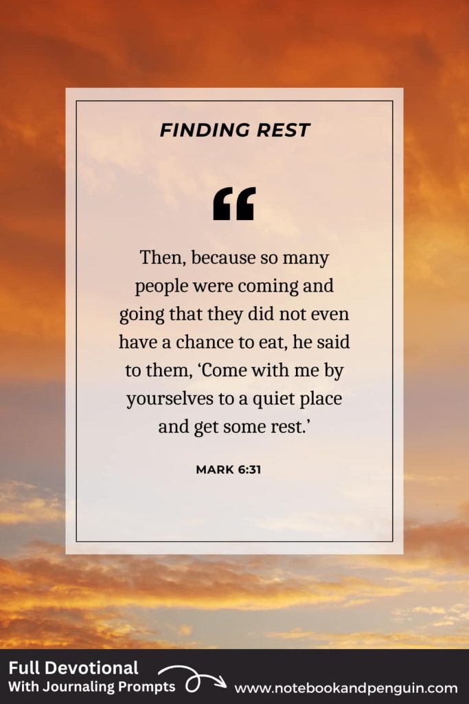 Jesus talking about rest