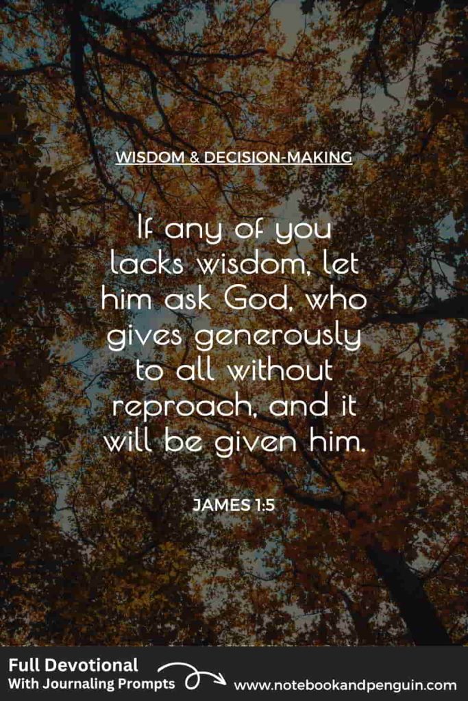 James 1:5 devotional Pinterest Pin