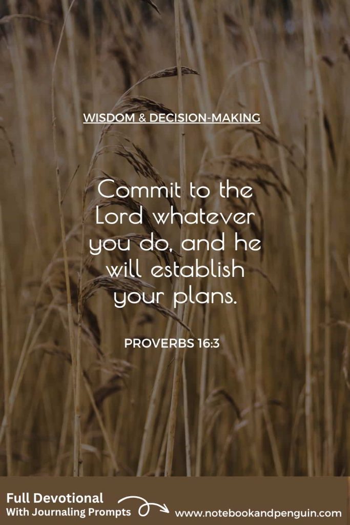 Proverbs 16:3 Devotional Pinterest Pin