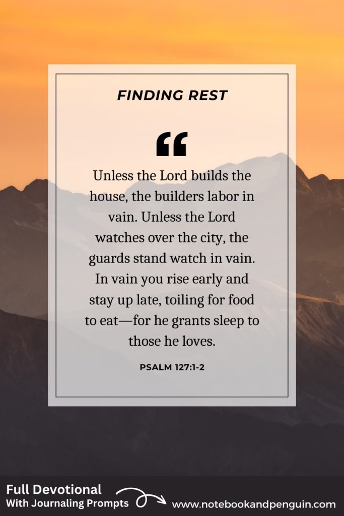 Unless the Lord builds the house Bible verse