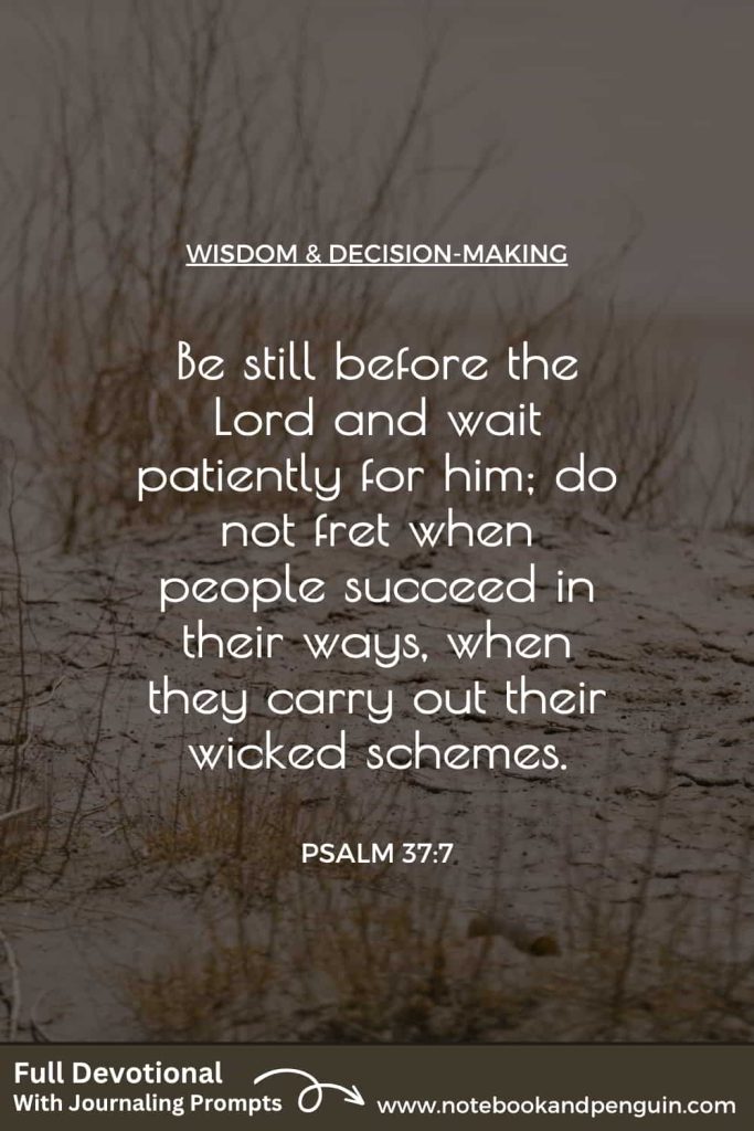 Psalm 37:7 Devotional Pinterest Pin