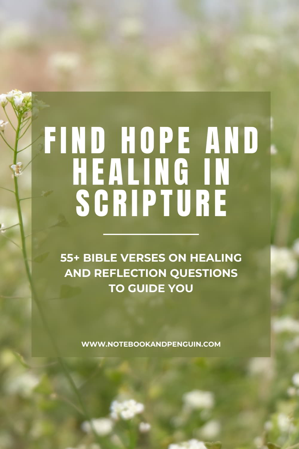 Pinterest pin for Bible verses about healing