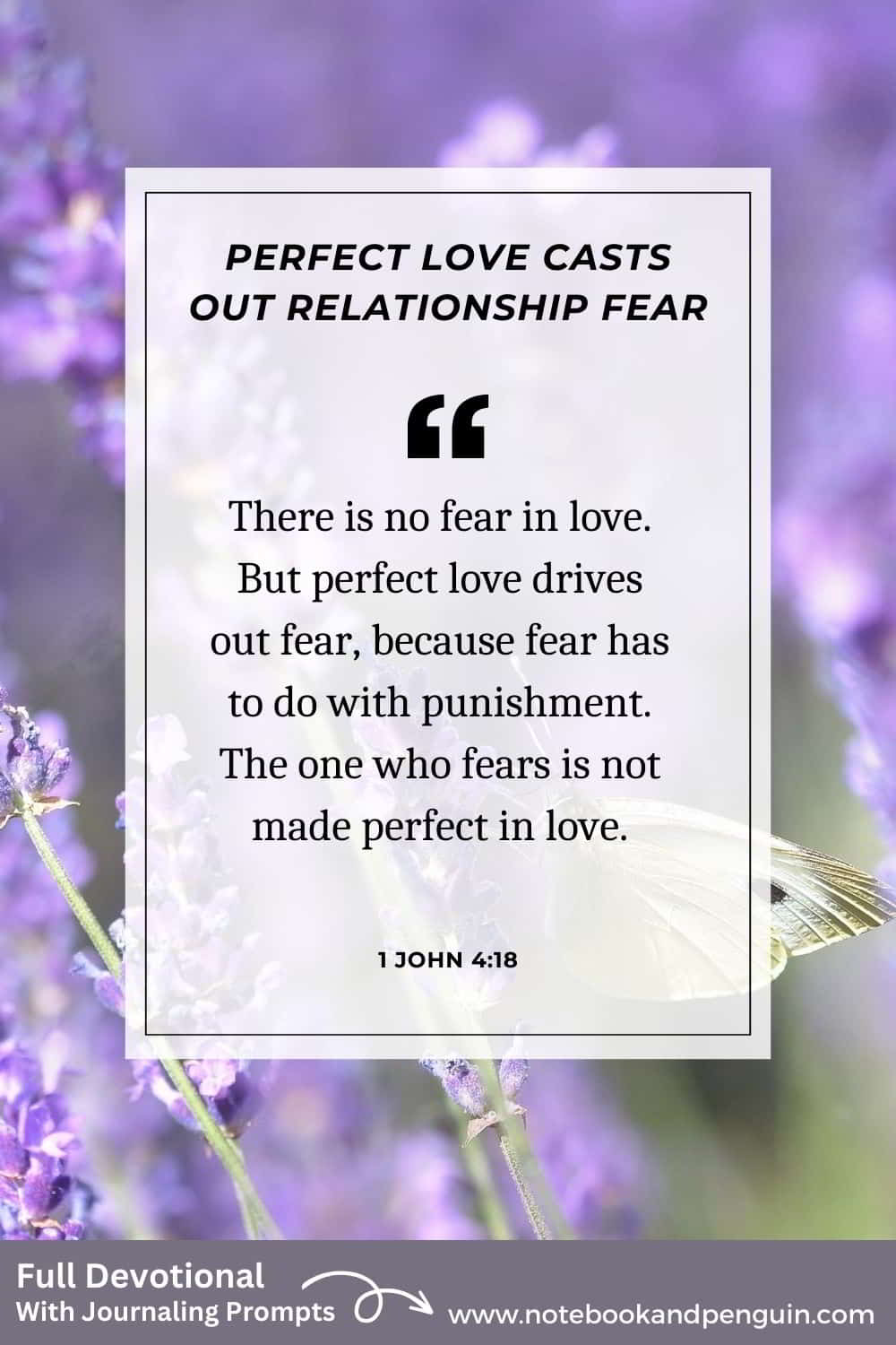 There is no fear in love Bible verse