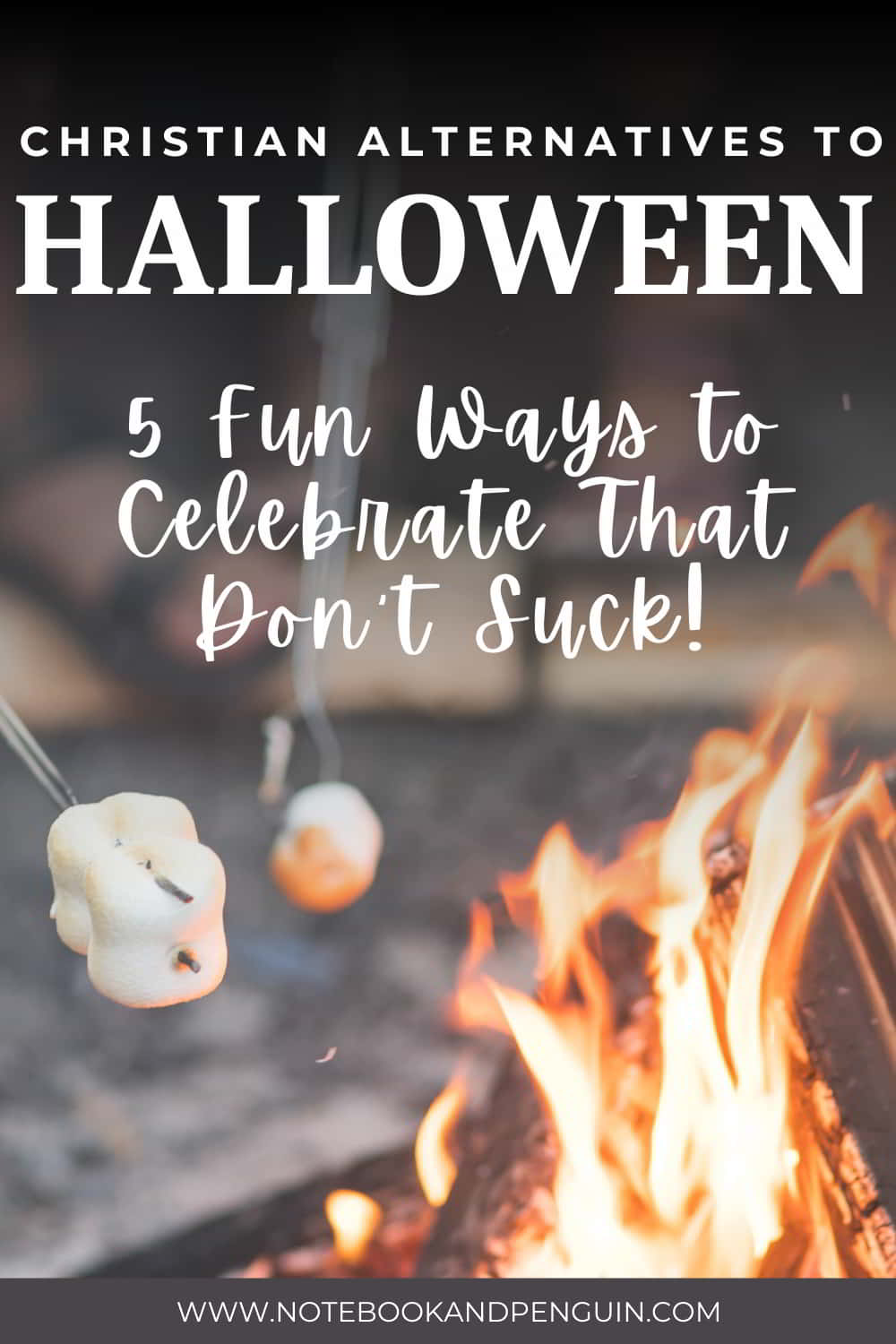 Pinterest pin for Christian Halloween activities and alternatives
