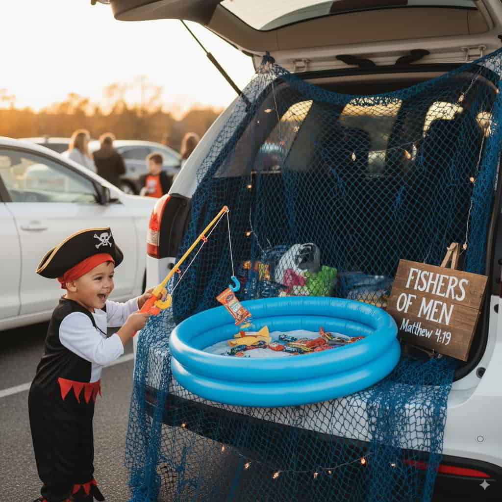 Fishers of men Christian Trunk Of Treat Idea