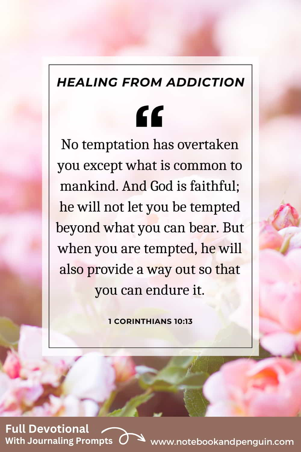 Devotional about healing from addiction