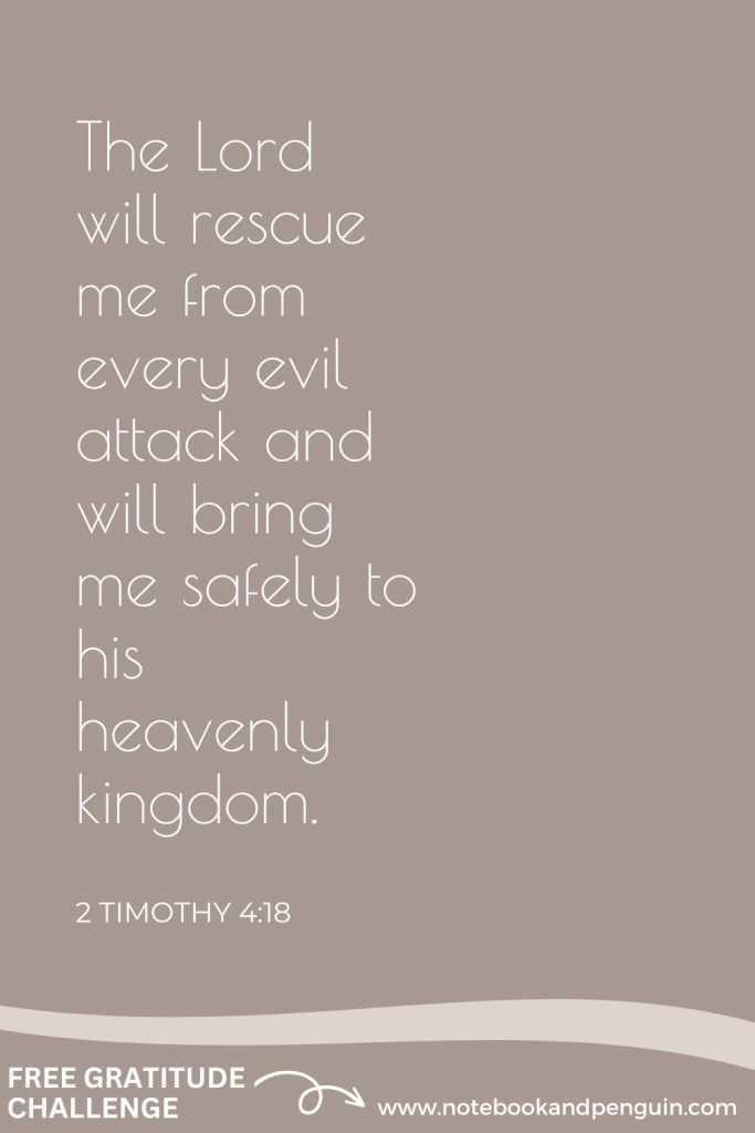 2 TIMOTHY 4:18 - Thanking God for rescuing us